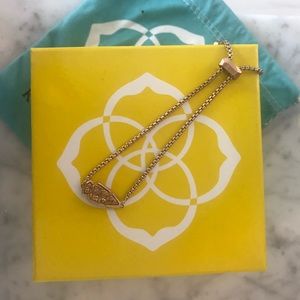 Kendra Scott druzy rose gold arrow bracelet